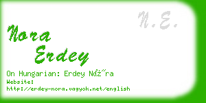 nora erdey business card